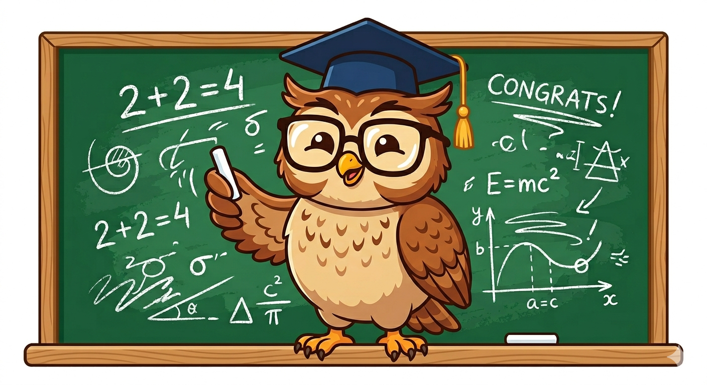 Math Owl Mascot
